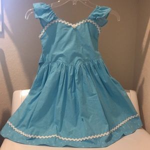 Girls Elsa Inspired Sparkle Blue Dress